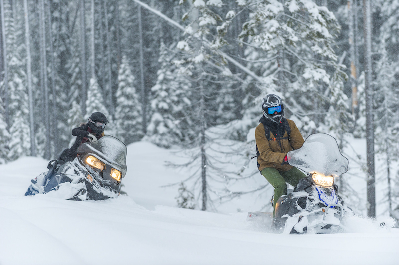 Snowmobiling through champagne powder is an experience unlike any other!