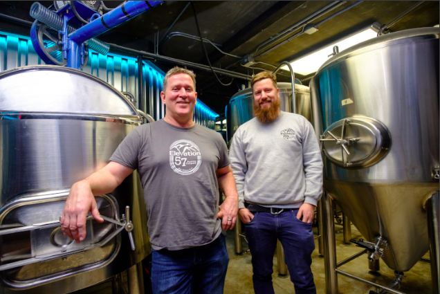Owner Brad Powell and head brewer, Brendan Amond