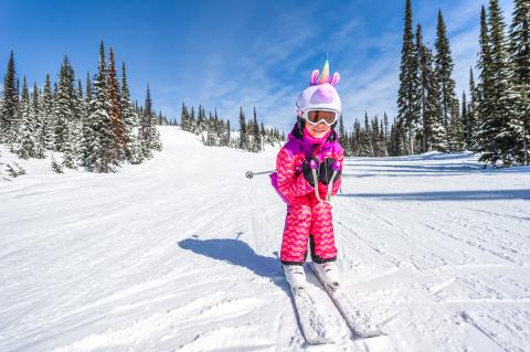 Girl skiing