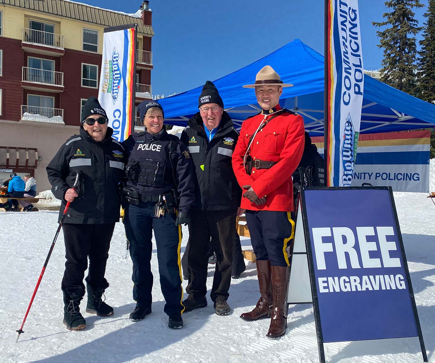 Big White Community Policing Office Free Engraving 