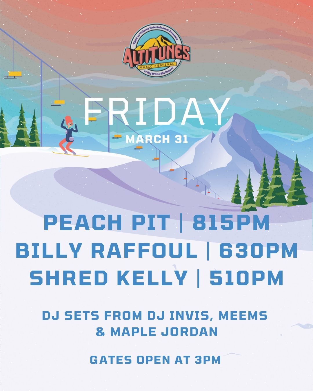 Friday line-up