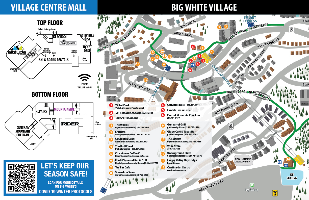 Big White Village Map Maps | Big White Ski Resort Ltd.