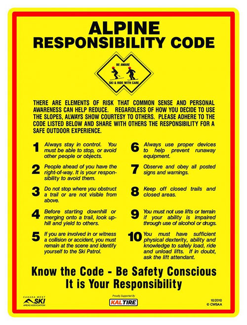 Alpine Responsibility Code