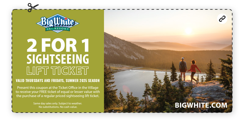 Summer 2 for 1Sightseeing ticket