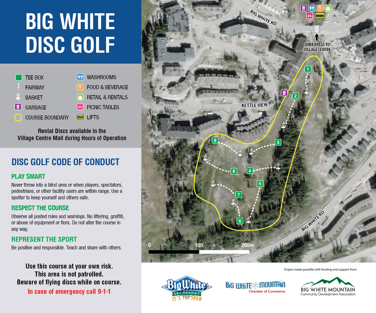 Disc golf course map