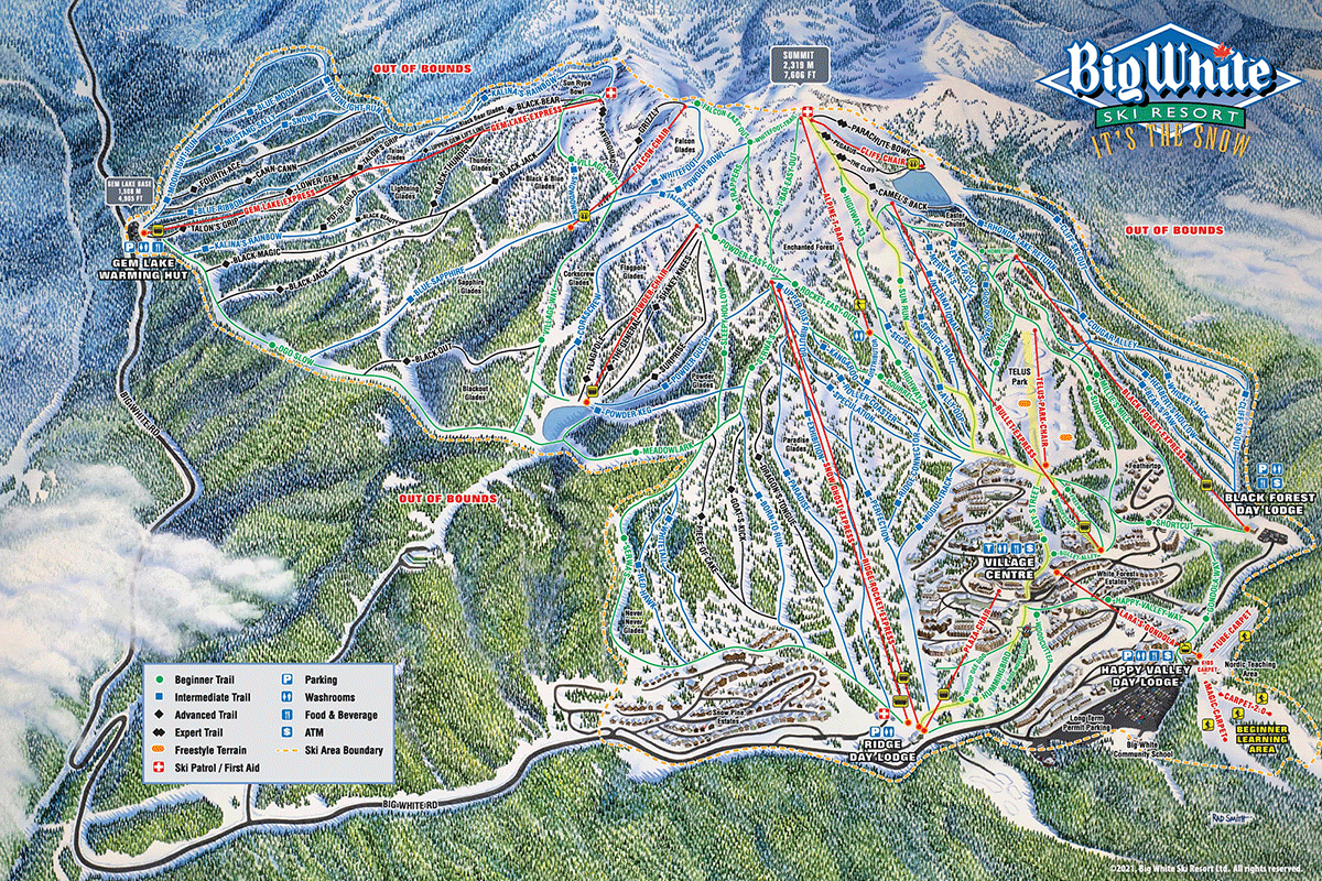 Big White Trail Map