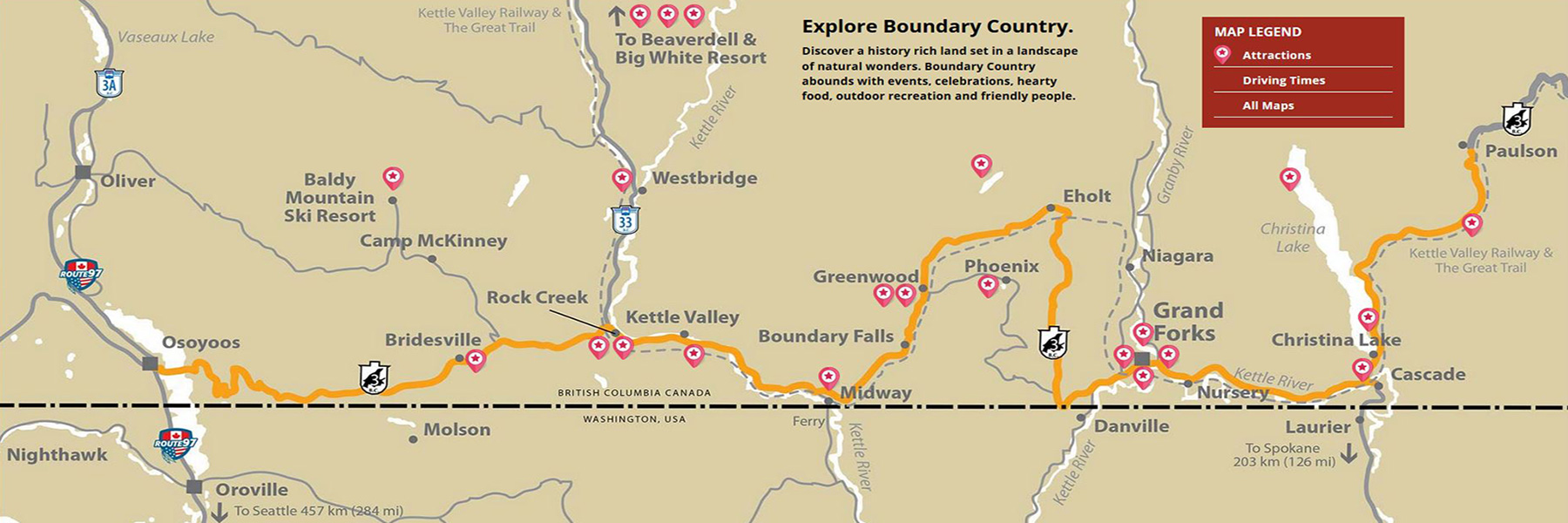 Boundary Country map