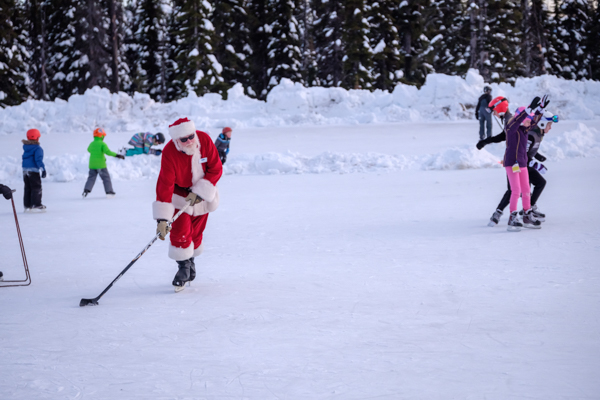 santa skating