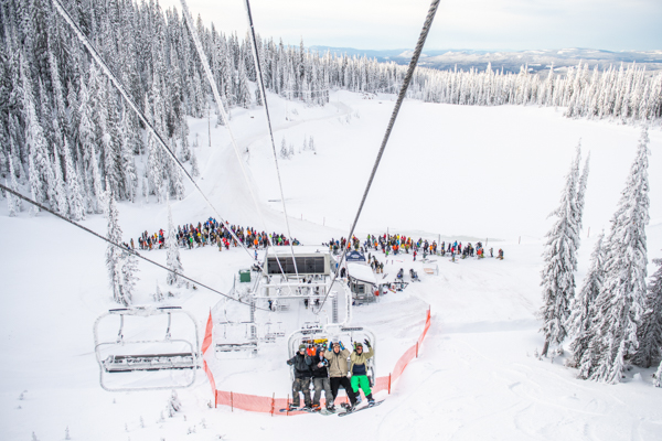 first chair on new powder chair