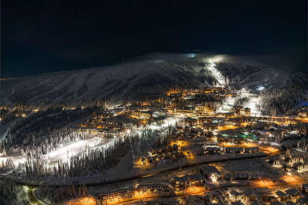 Night skiing