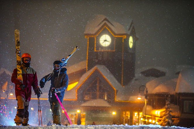 night skiing