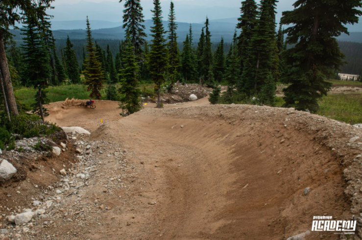 Angie on a berm