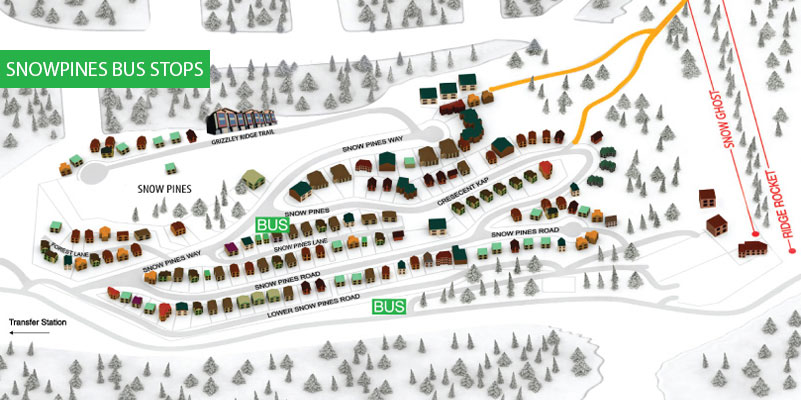 Snowpines bus stops