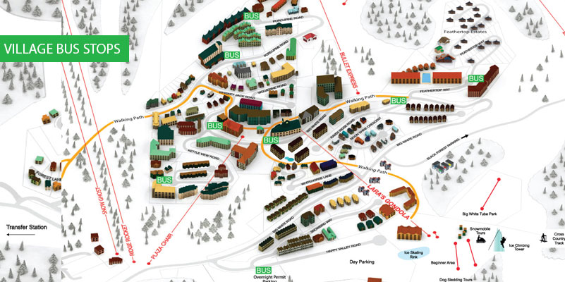 Village bus stops