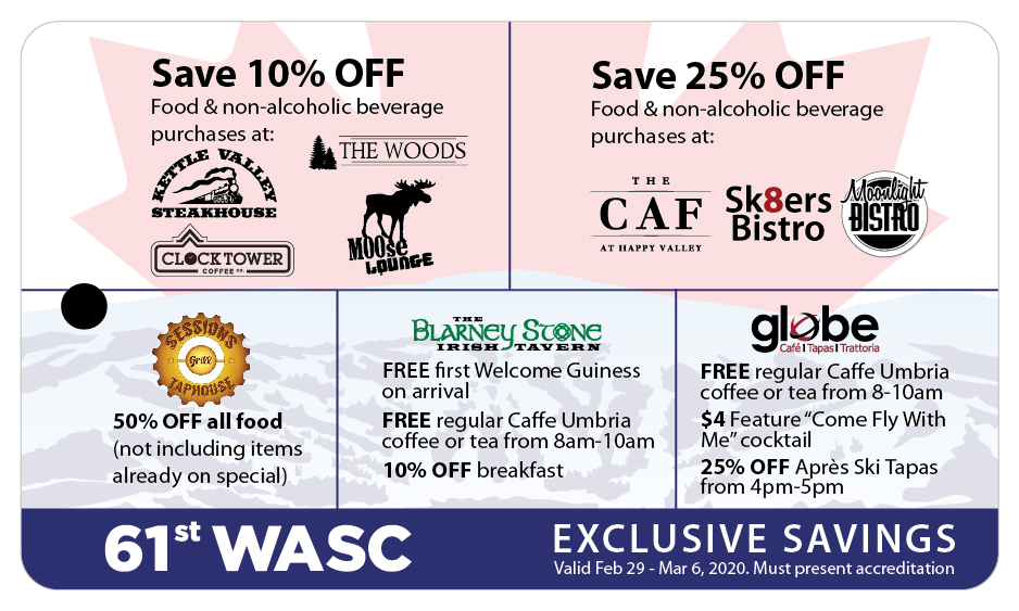 WASC restaurant discounts