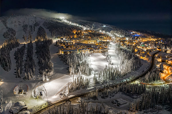 Night skiing