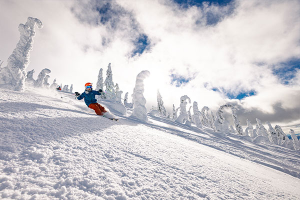 Skier Blue Skies