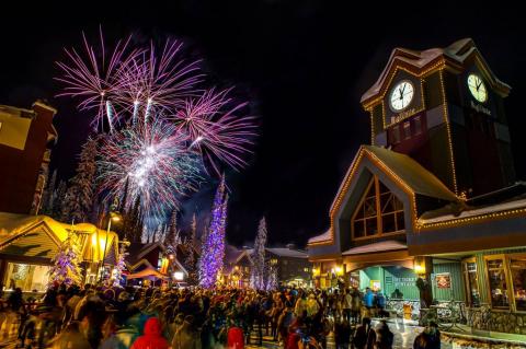 NYE fireworks at Big White